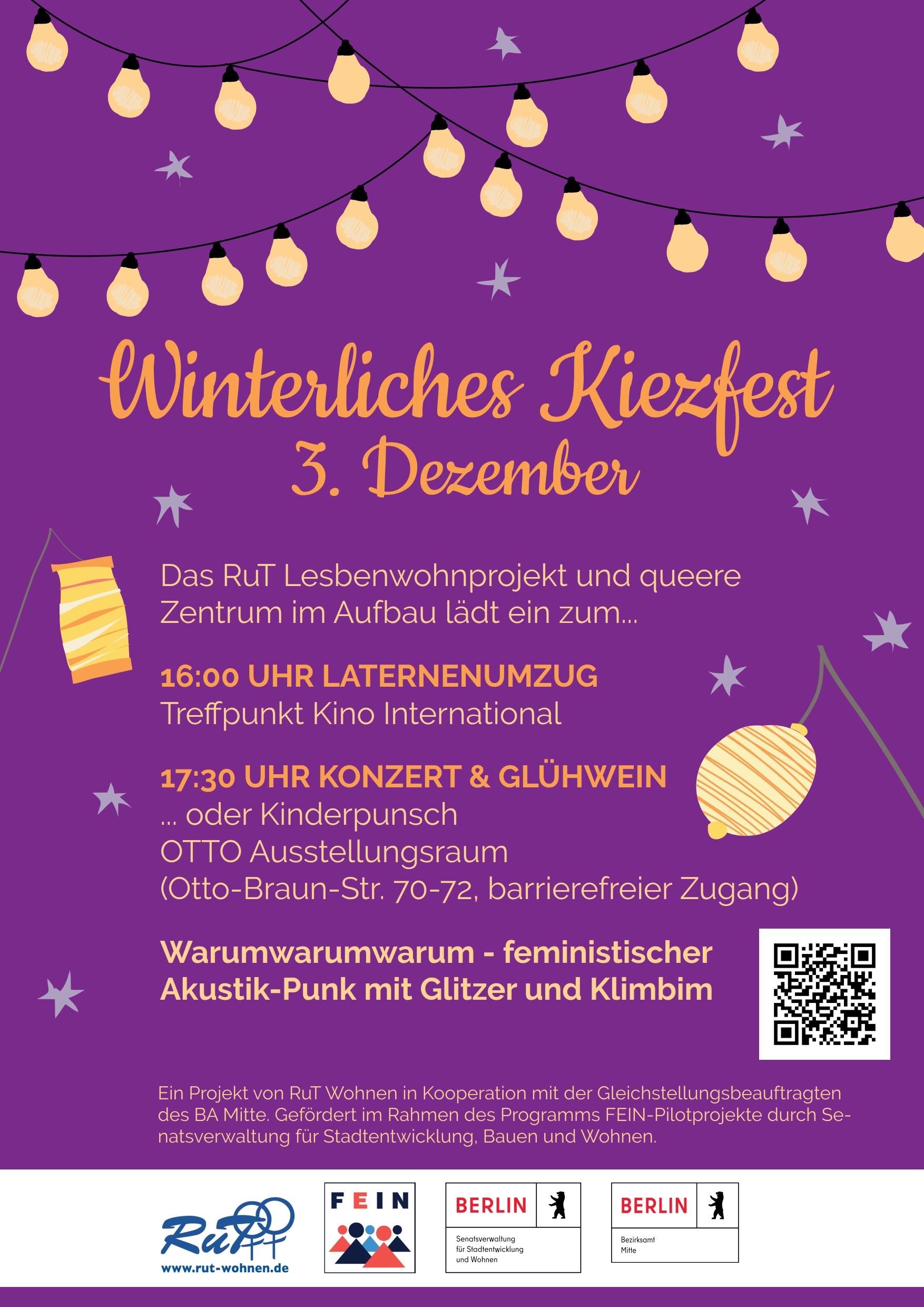 Winterliches Kiezfest - mit dem RuT Lesbenwohnprojekt